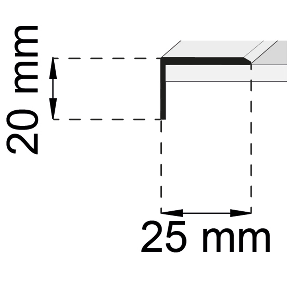 Kantlist Habo SA26 Ek 20x25 mm