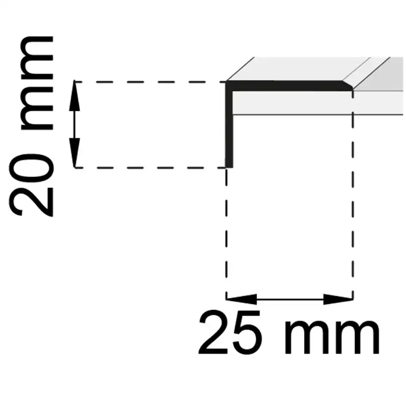 Kantlist Habo SA26 Ek 20x25 mm