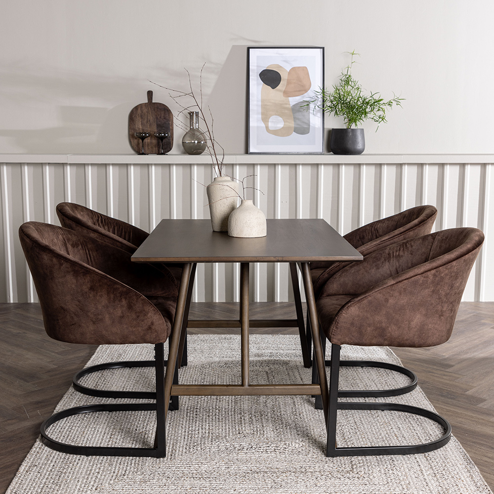 Matgrupp Venture Home Kaseidon med 4 st Evening stolar