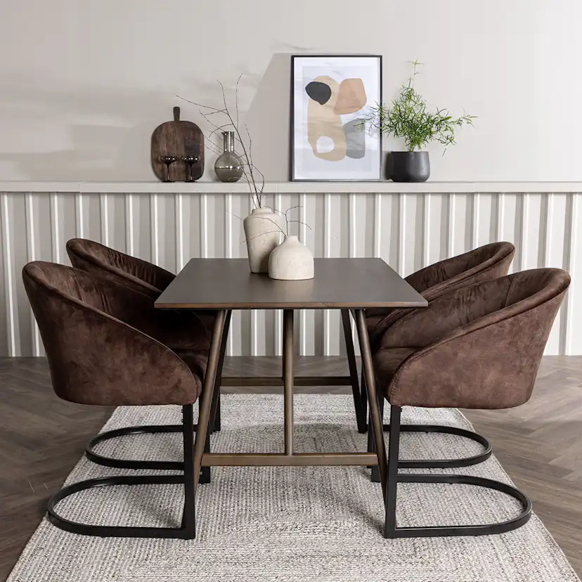 Matgrupp Venture Home Kaseidon med 4 st Evening stolar