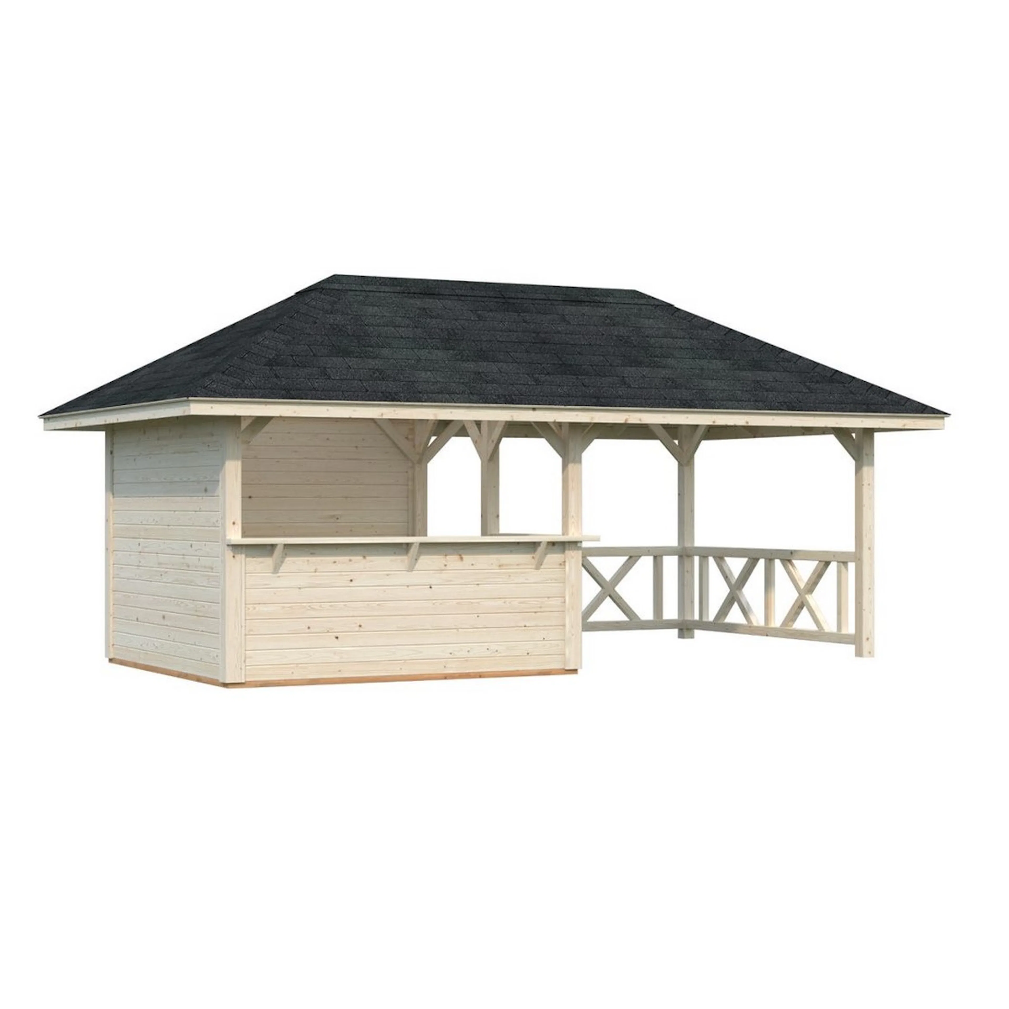 Stuga Palmako Bianca 16,6 m2 Set 3