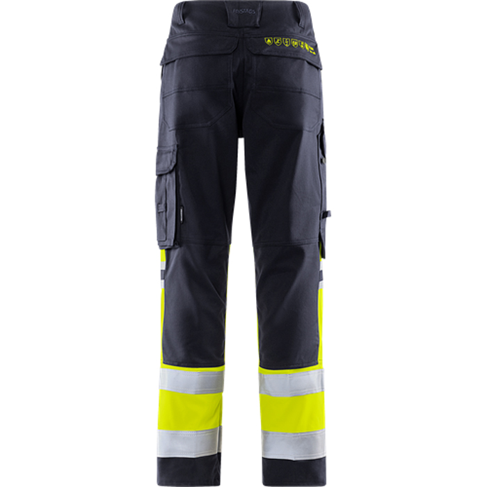 Flamestat byxa stretch 2162 ATHF, kl 1 Storlek: C148, Gul/Marinblå