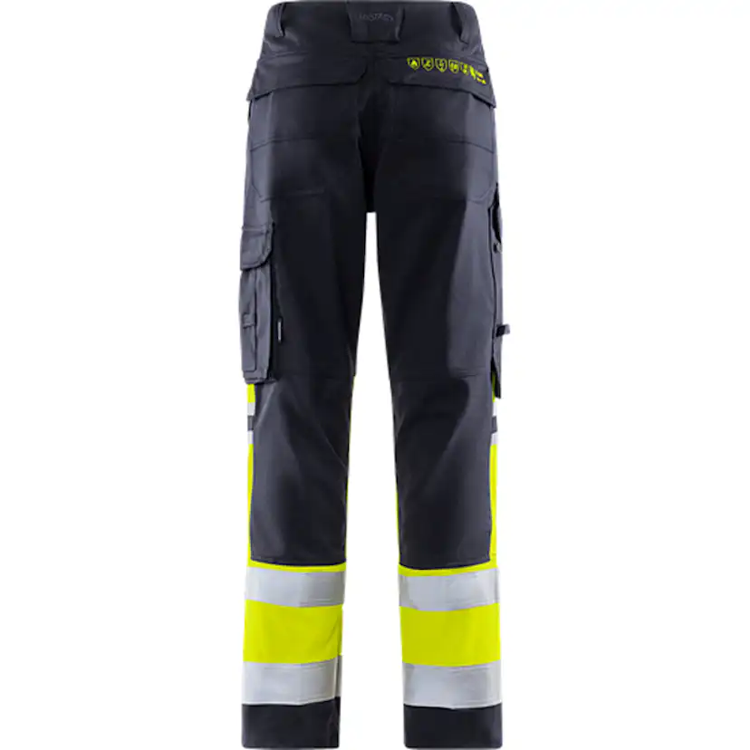 Flamestat byxa stretch 2162 ATHF, kl 1 Storlek: C148, Gul/Marinblå