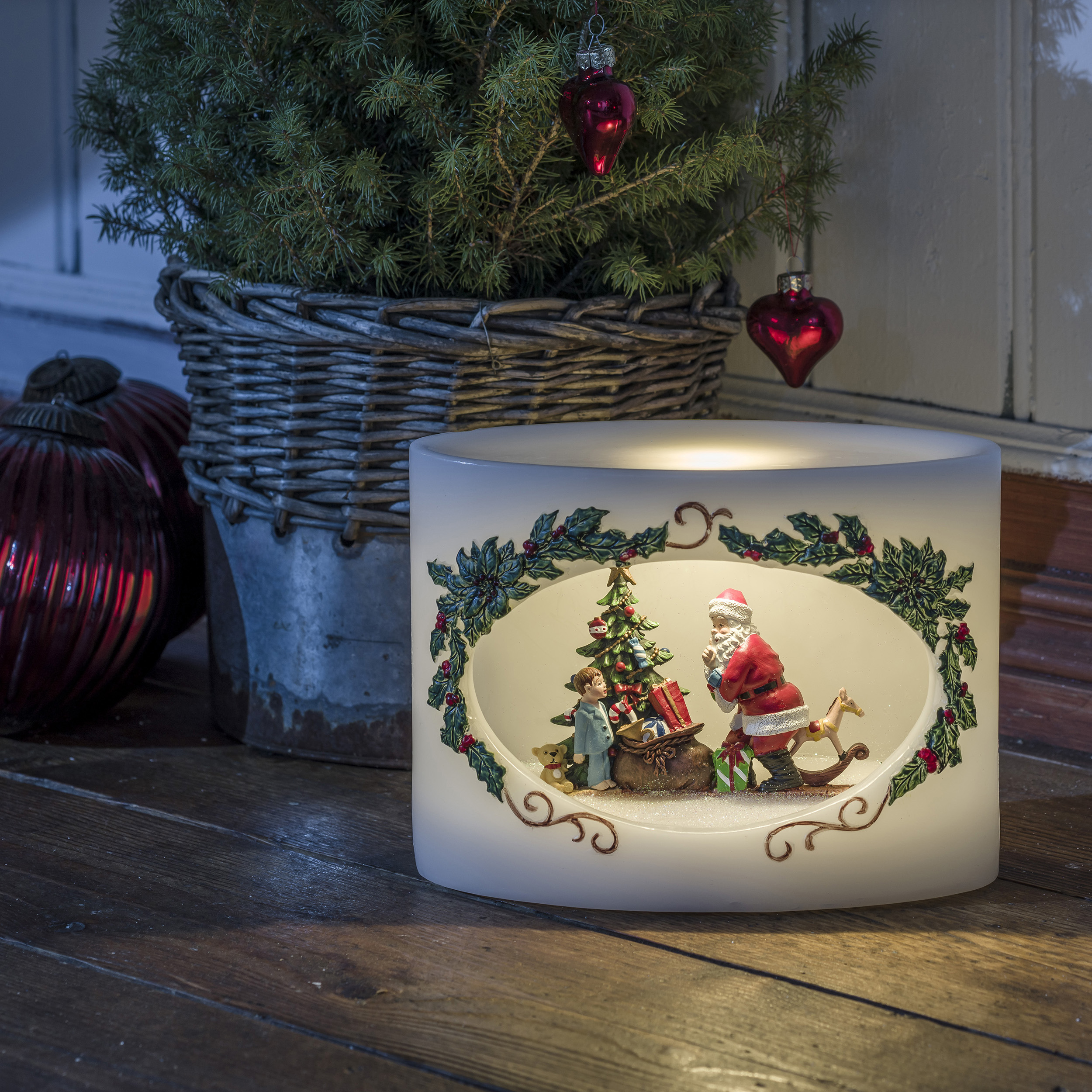 Vaxljus Gnosjö Konstsmide Tomte och Barn LED