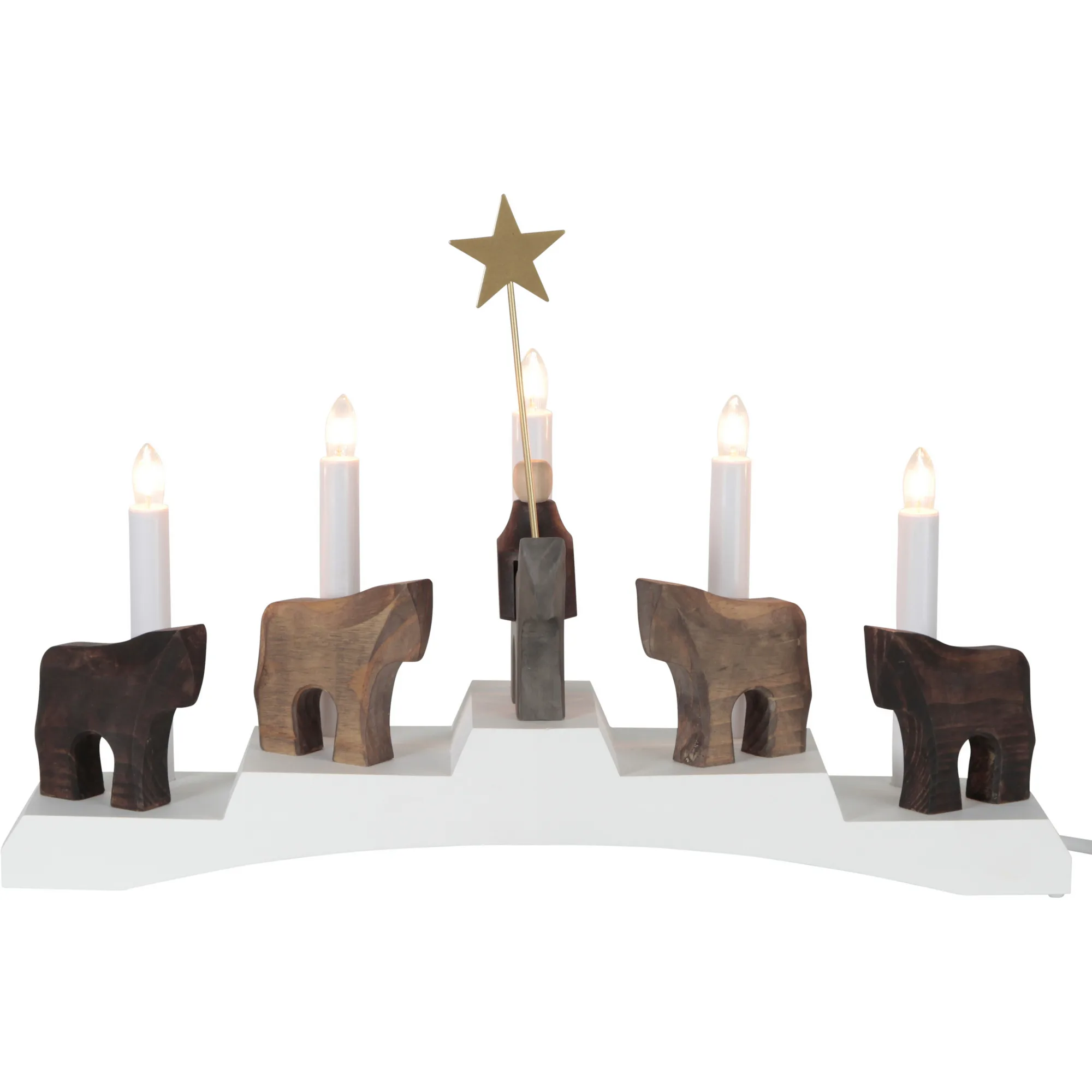 Adventsljusstake Star Trading Staffans Fålar 5L