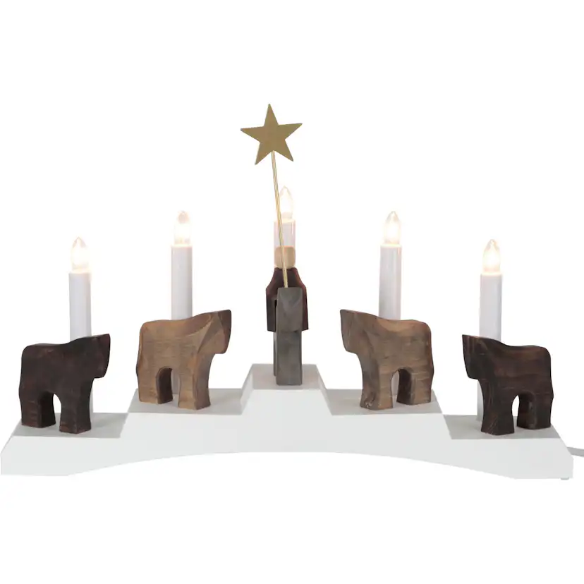 Adventsljusstake Star Trading Staffans Fålar 5L