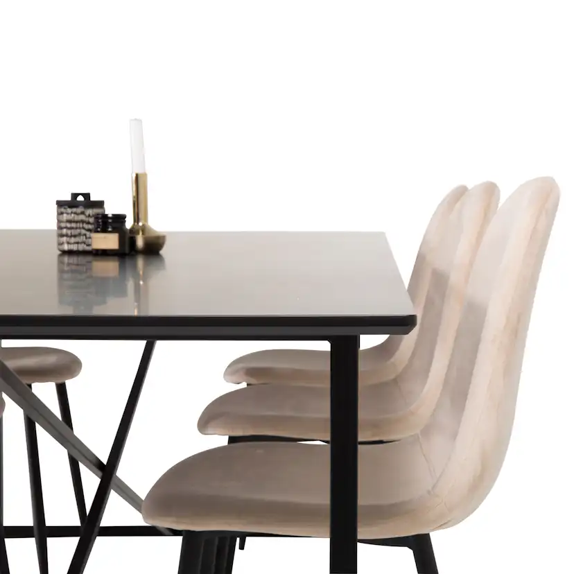 Matgrupp Venture Home Palaba med 6 Pobbie Stolar Sammet