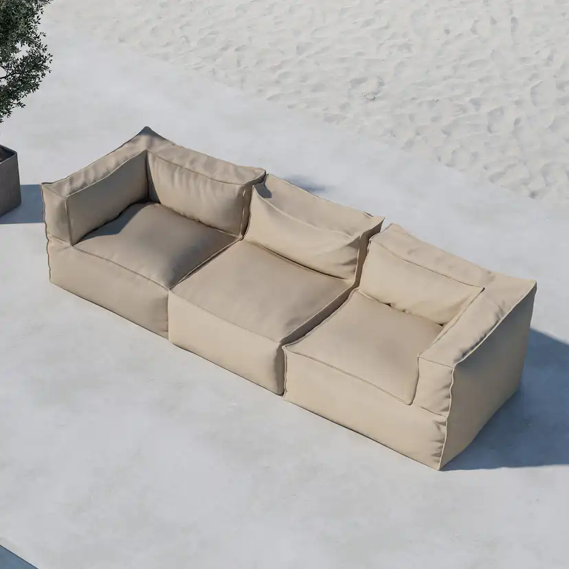 Loungesoffa Venture Home Rambo 3-sits Rak Utomhus