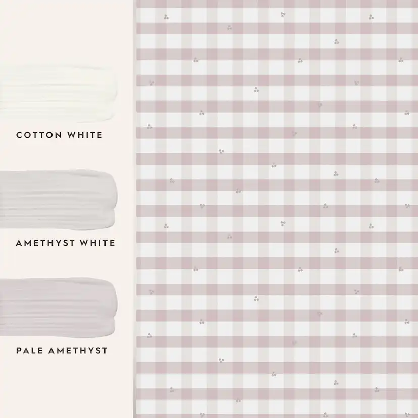 Tapet Laura Ashley Gingham Pale Amethyst Purple 119865
