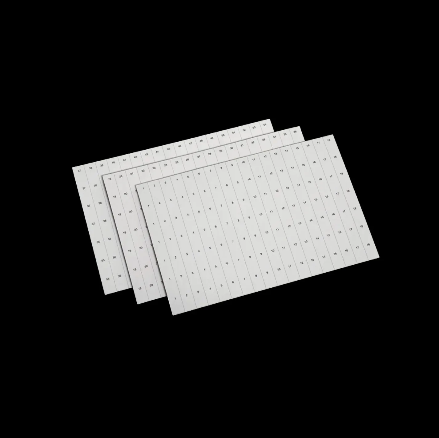 Märkremsa Hager till Gamma-kapsling 18 Moduler Bred för 1-72 Moduler