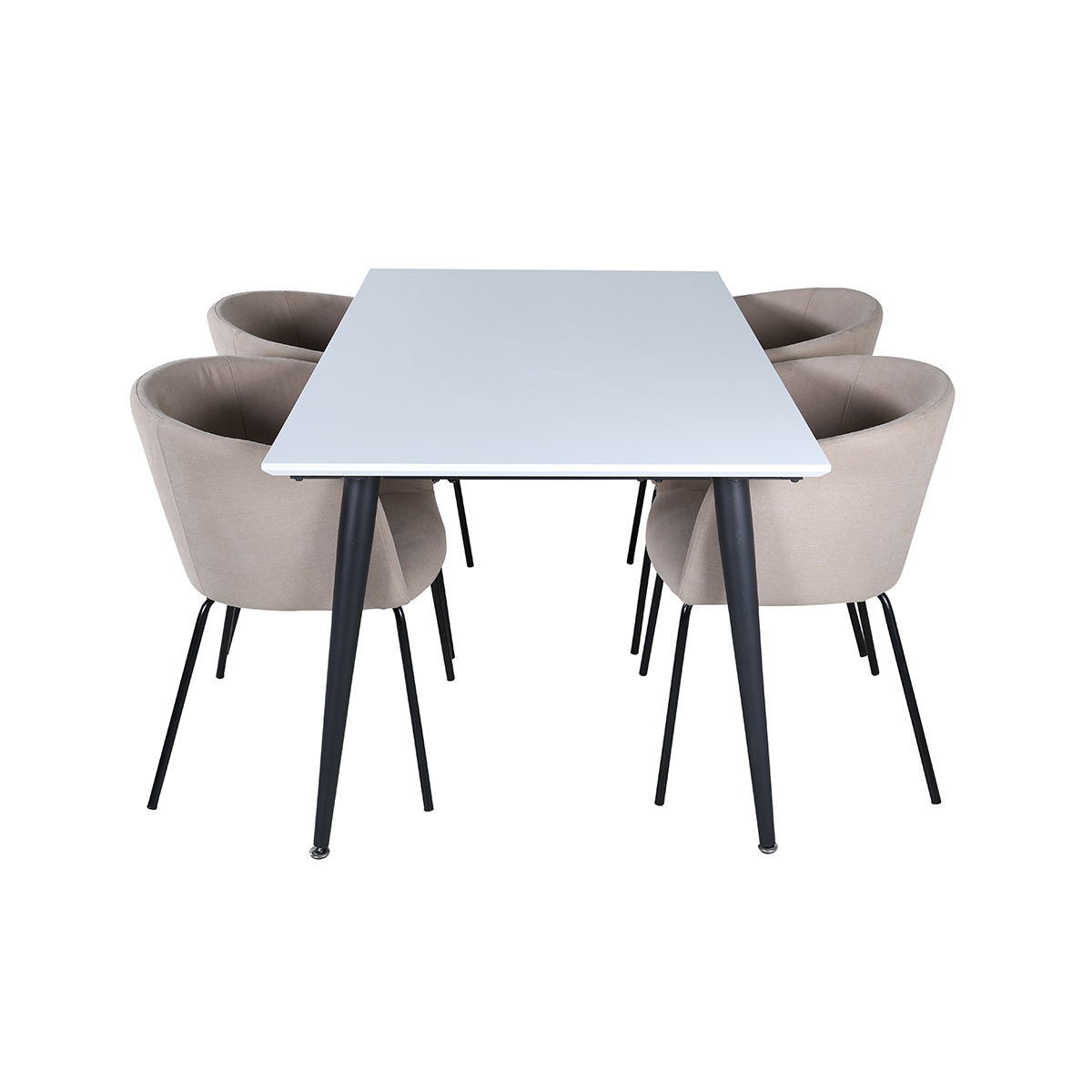 Matgrupp Venture Home Jolie med 4 Bergen Stolar Polyesterlinen