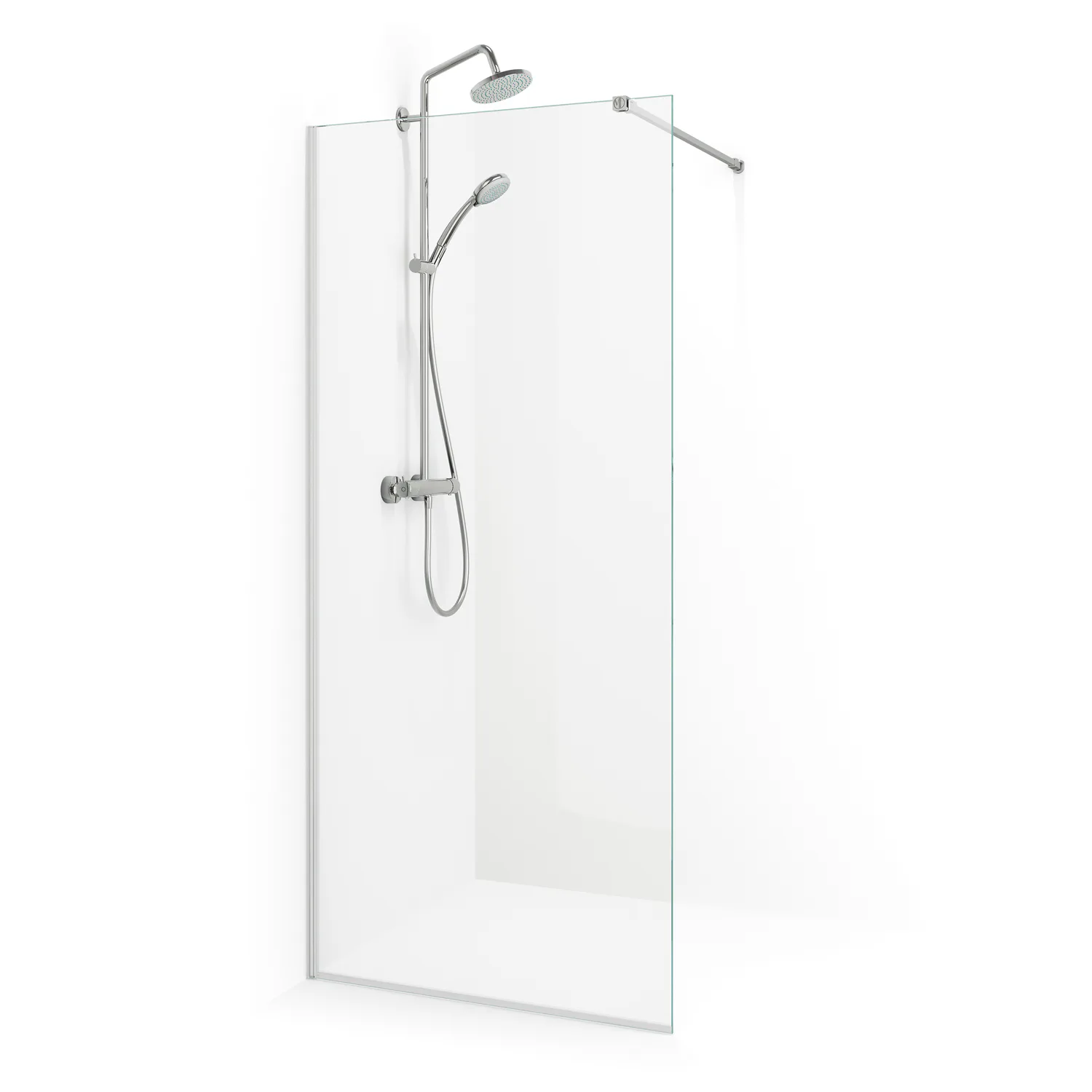 Spirit SK vagg 67 Ma Kl 670x1970 mm, Matt Aluminium, Klarglas