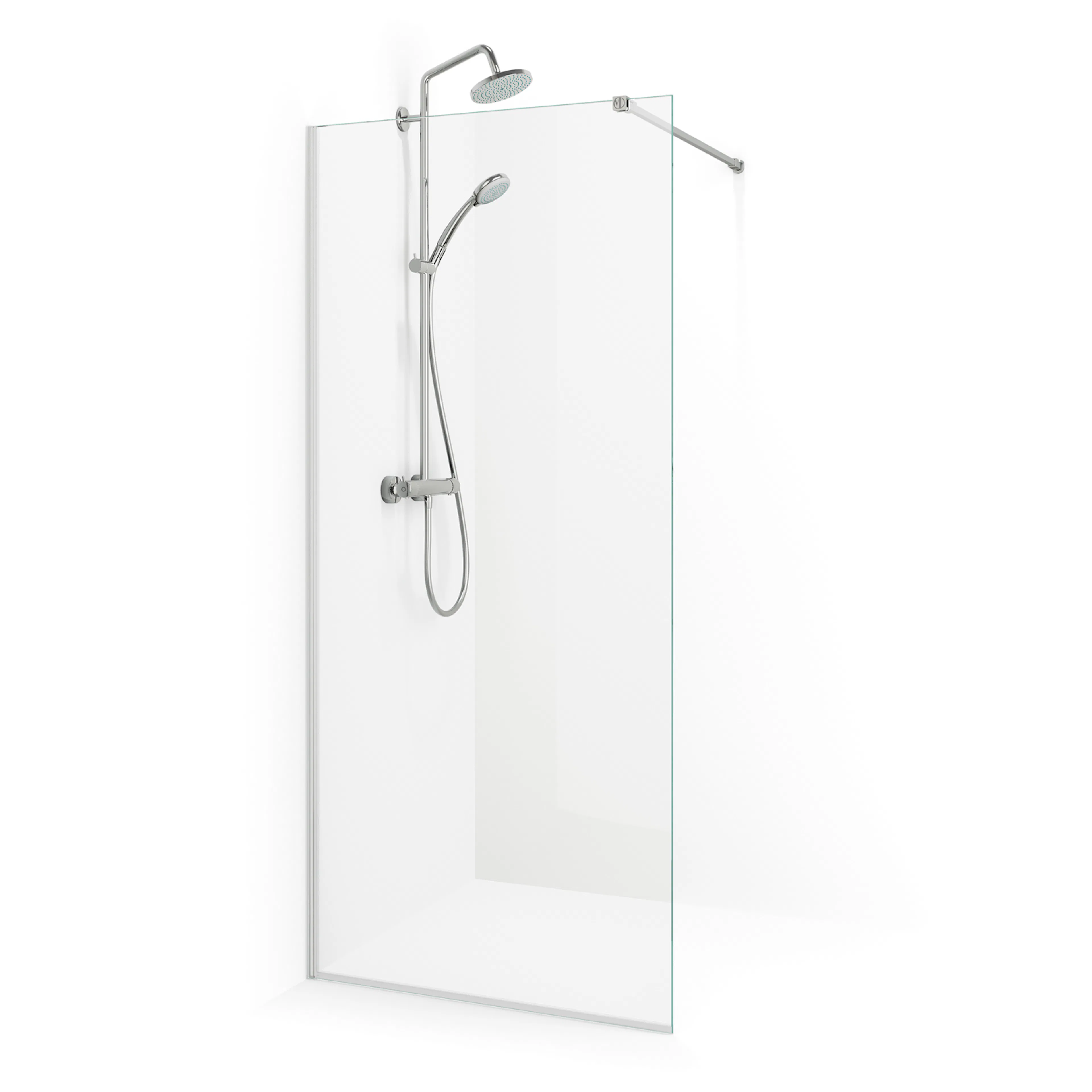 Spirit SK vagg 67 Ma Kl 670x1970 mm, Matt Aluminium, Klarglas