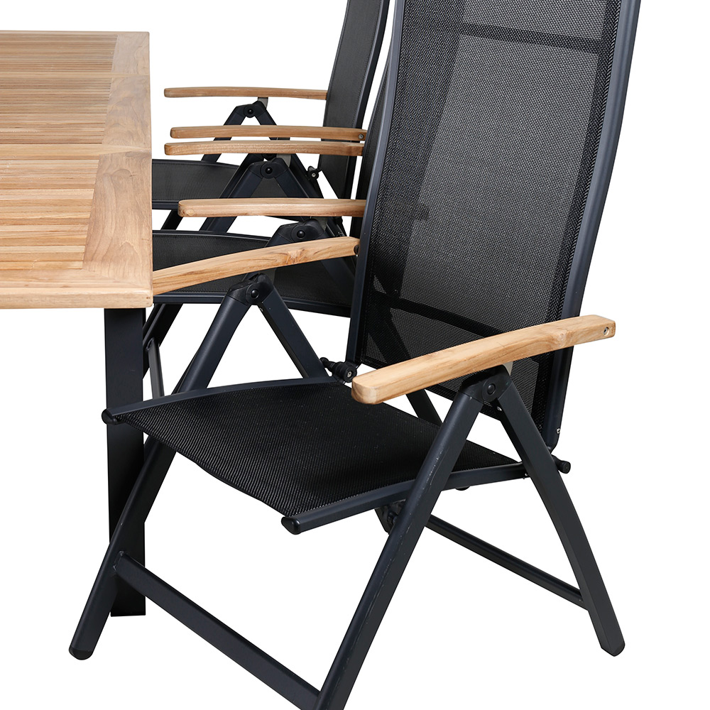 Matgrupp Venture Home Perla 152 med 6 Perla Positionsstolar