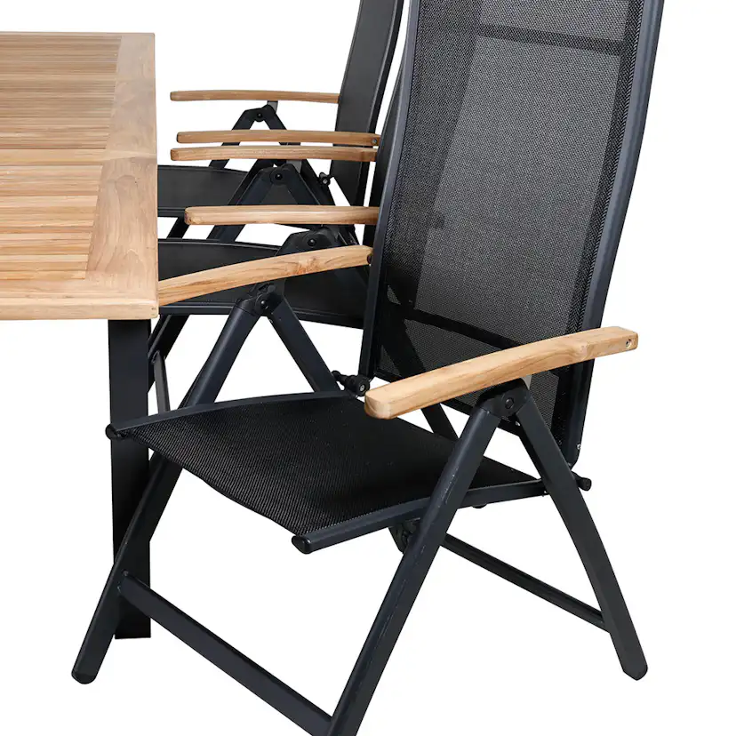 Matgrupp Venture Home Perla 152 med 6 Perla Positionsstolar