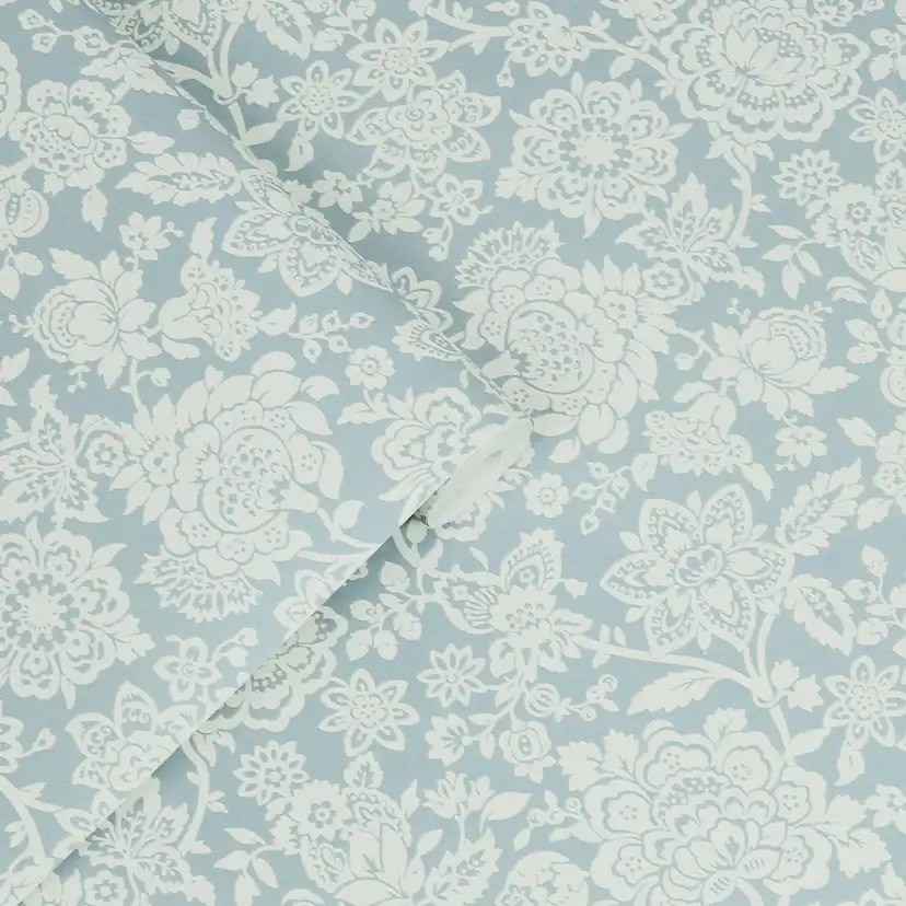 Tapet Laura Ashley Trailing Laurissa Pale Seaspray Blå 121073