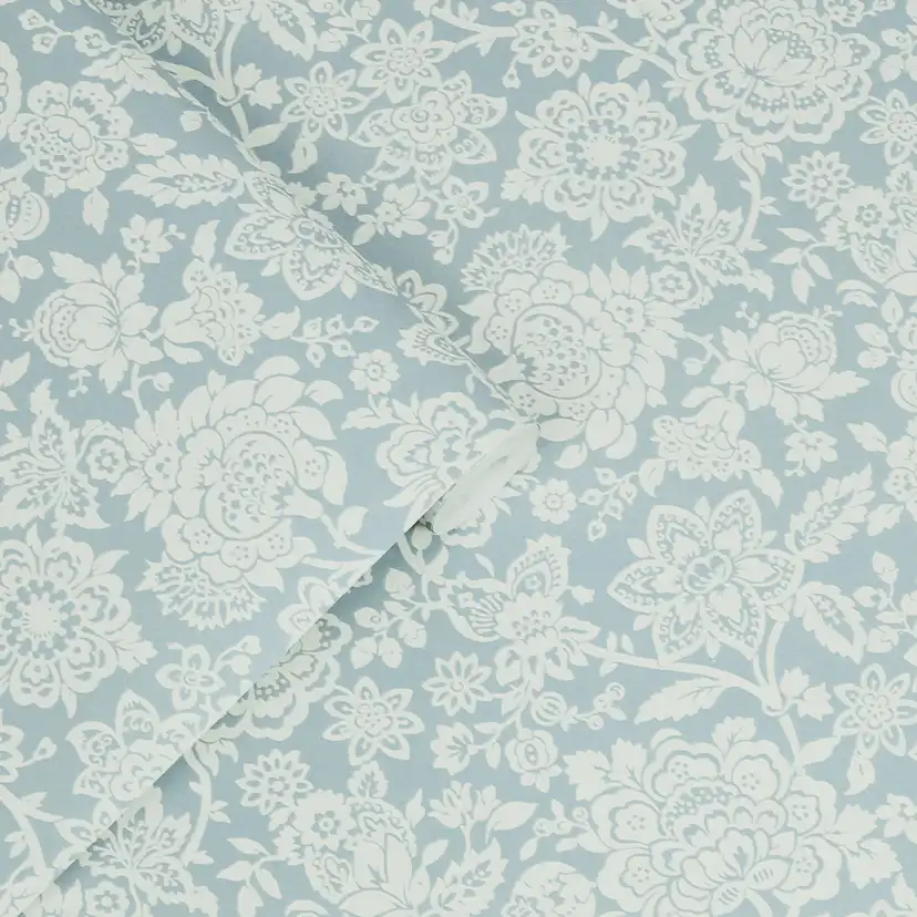 Tapet Laura Ashley Trailing Laurissa Pale Seaspray Blå 121073