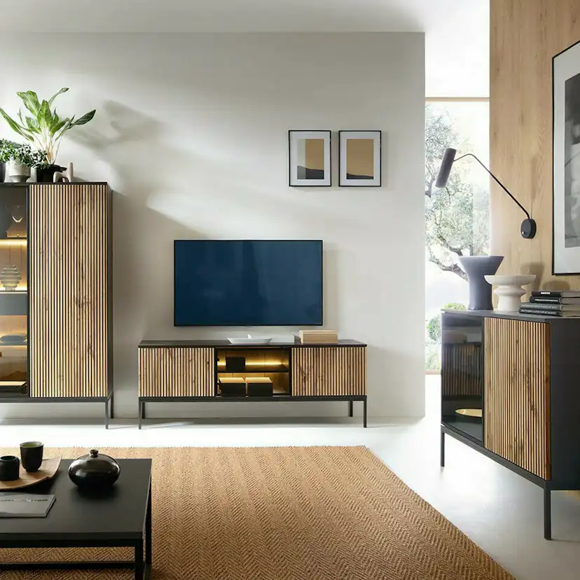 Vitrinskåp Scandinavian Choice Klinkerville med Belysning 104x83x39 cm