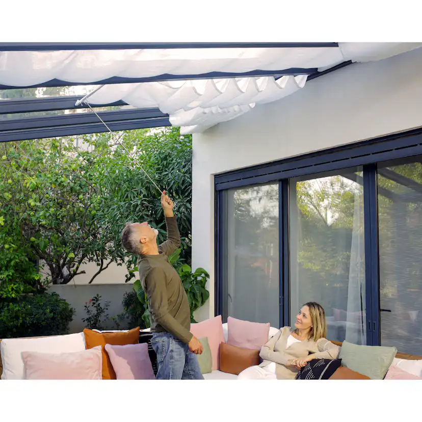 Persienn Canopia by Palram Skuggkit Till Pergola Stockholm 3,4 x 5,9 m Vitt