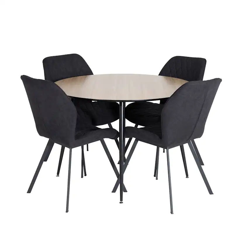 Matgrupp Venture Home Silvia med 4 Geneva Stolar Runt