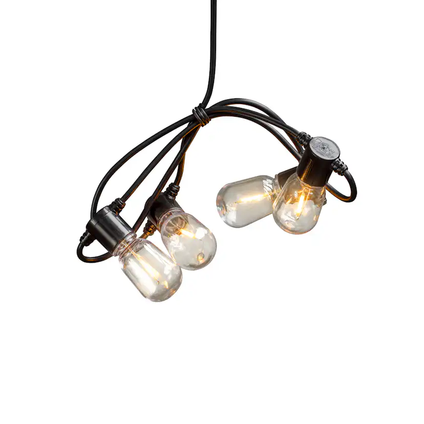 Tilläggsslinga Gnosjö Konstsmide till Partyslinga Startset E27 20st LED-lampor Amber