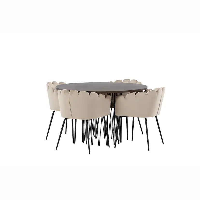 Matgrupp furniture/fashion Stone med 4 Limhamn Stolar Runt