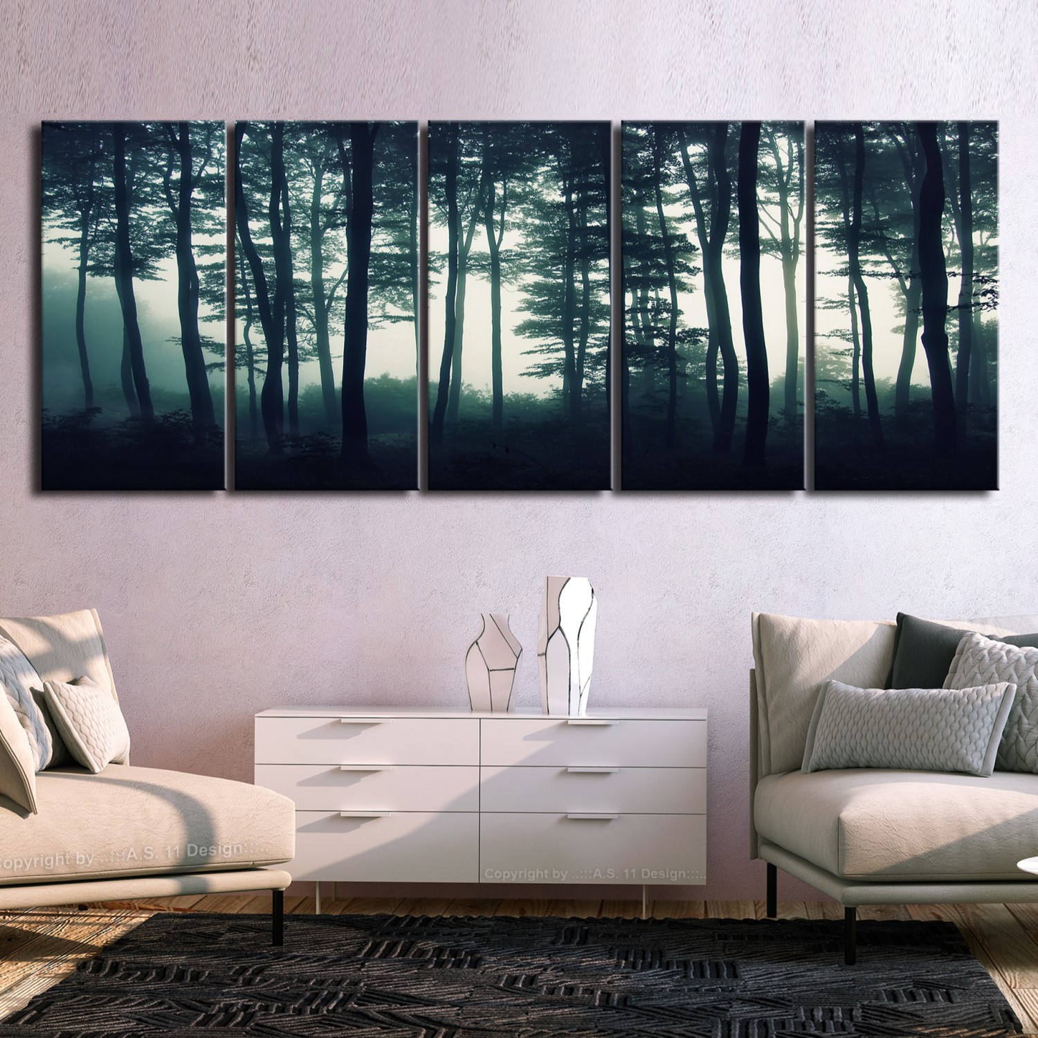 Tavla Arkiio Dark Forest 5 delar