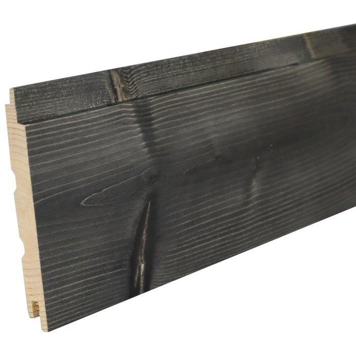 Bastupanel 14x120 mm Sauna Sweden 6st/pkt. 2370 mm Färg: Svartvaxad