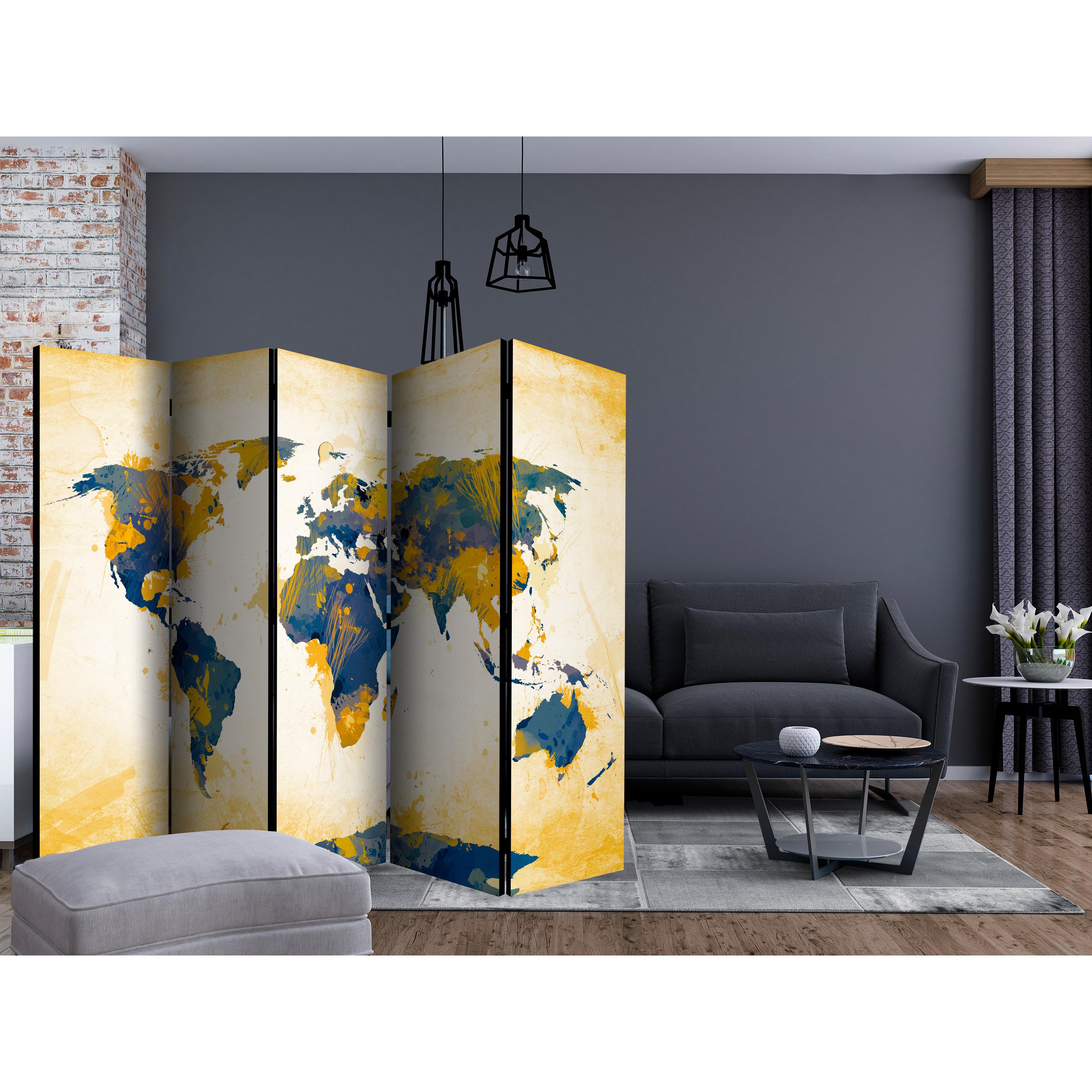 Rumsavdelare Arkiio Map of the World Arkiio Sun and Sky II 225x172 cm