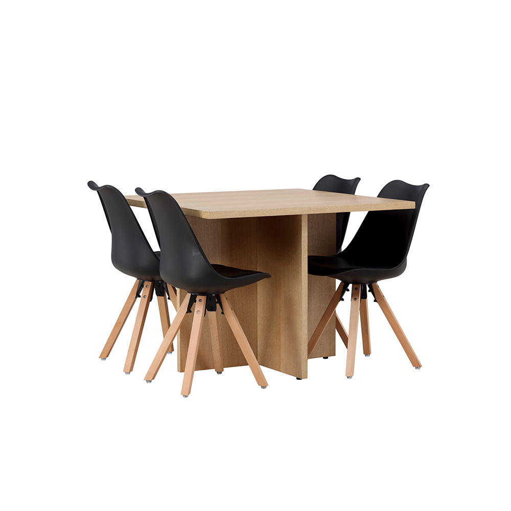 Matgrupp Venture Home Leo med 4 Zeno Stolar