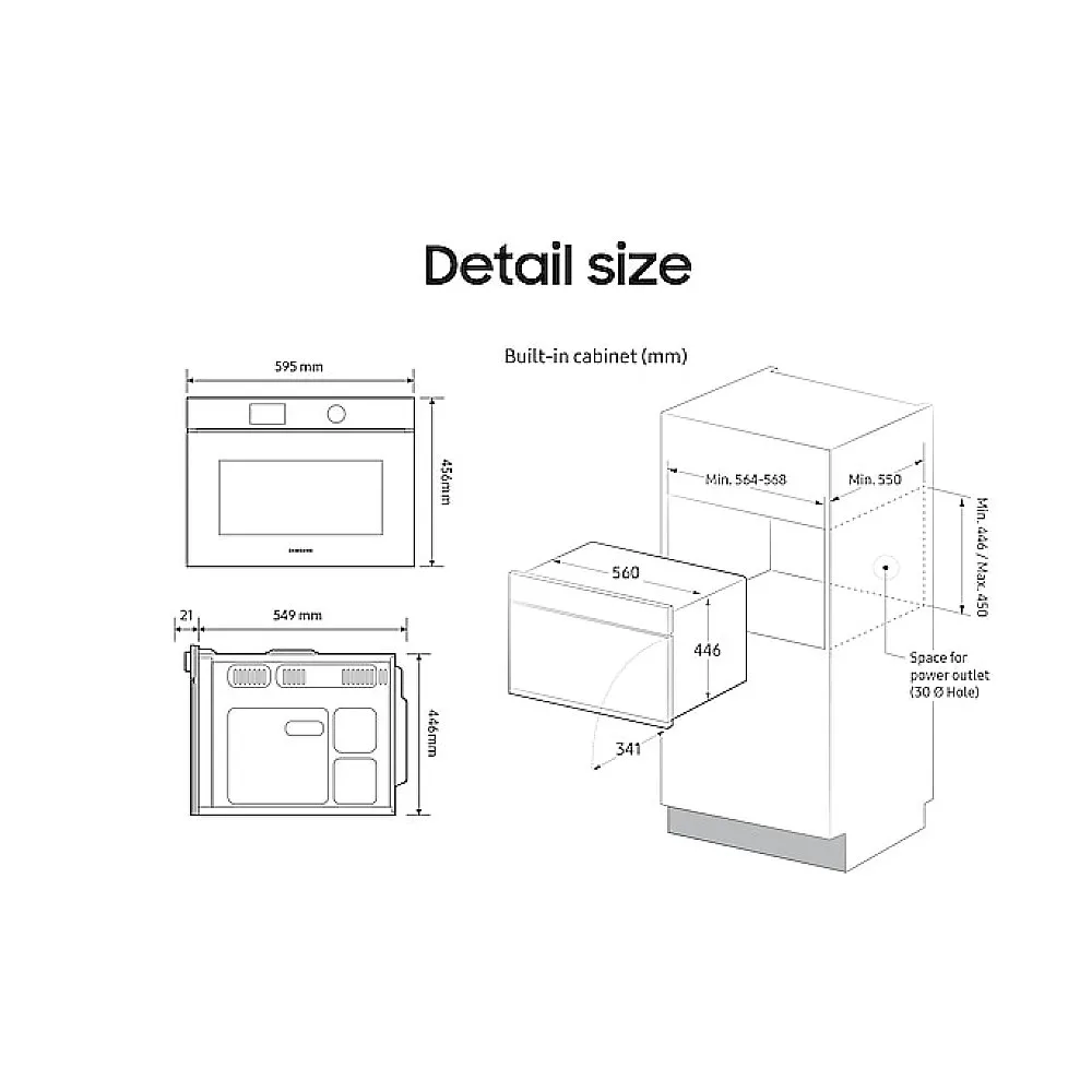 Mikrovågsugn Samsung NQ5B5713GBK Series 5 Smart Cooking 50L Svart