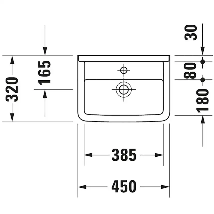 Tvättställ Duravit Starck 3 0750