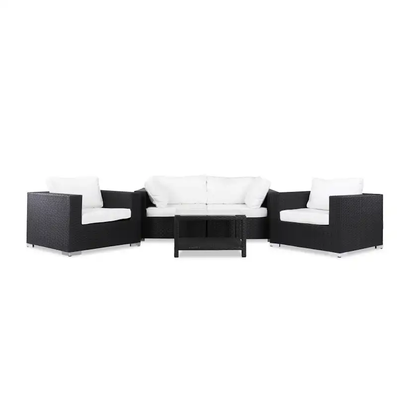 Loungegrupp Comfort Garden Bahamas 4-sits med 2 Fåtöljer och Bord 75x75 Utomhus