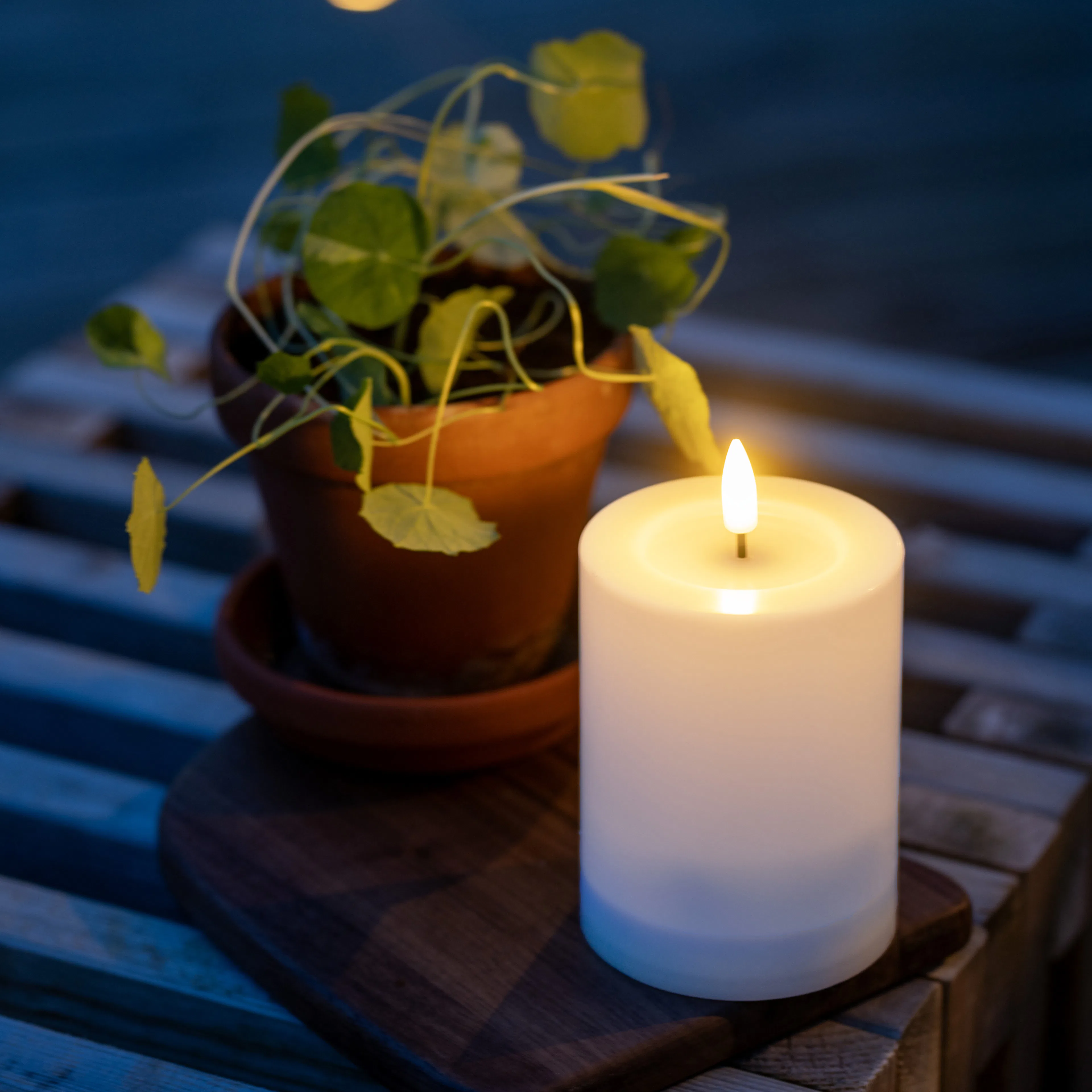 Solcellsljus Star Trading Flamme Saul LED-Blockljus Utomhus