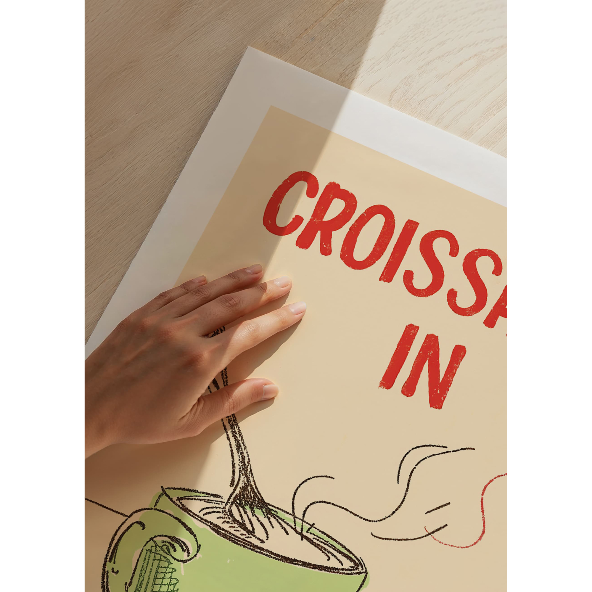 Poster Gallerix Croissants In Paris