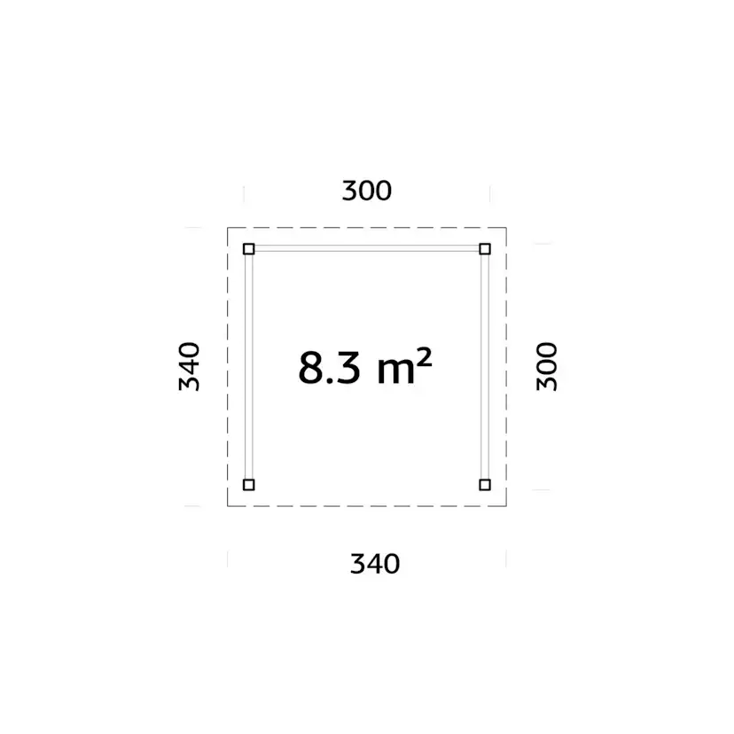 Lenna 8,3 m2 Set 301 WTDIP Behandling: Impregnerad transparent