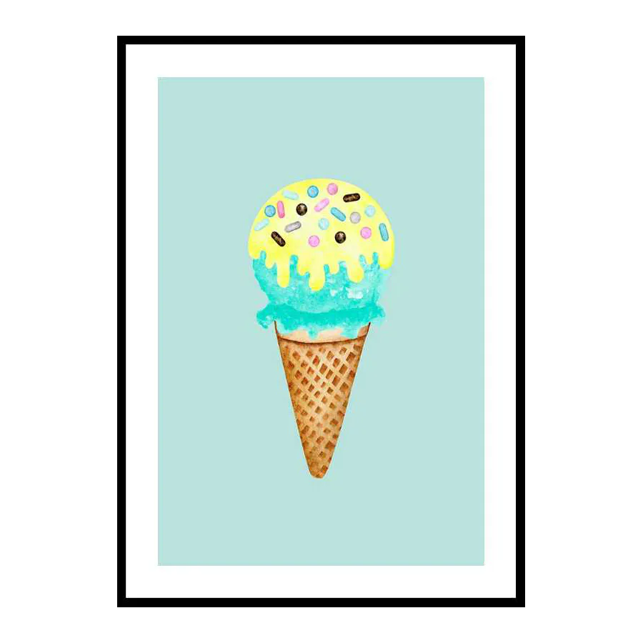 Poster Gallerix Ice Cream In Blue