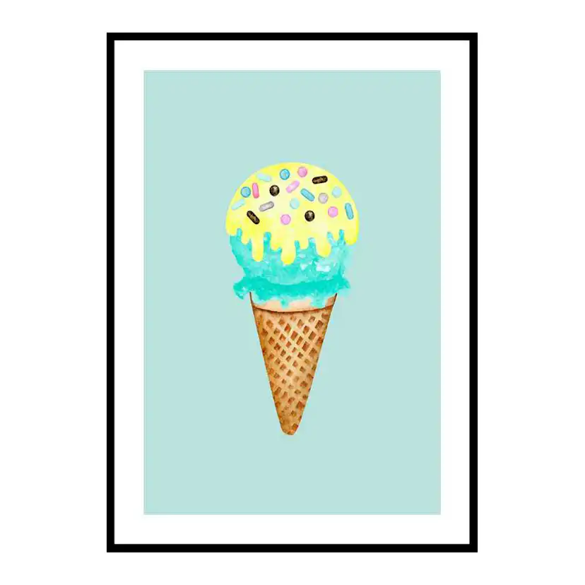 Poster Gallerix Ice Cream In Blue