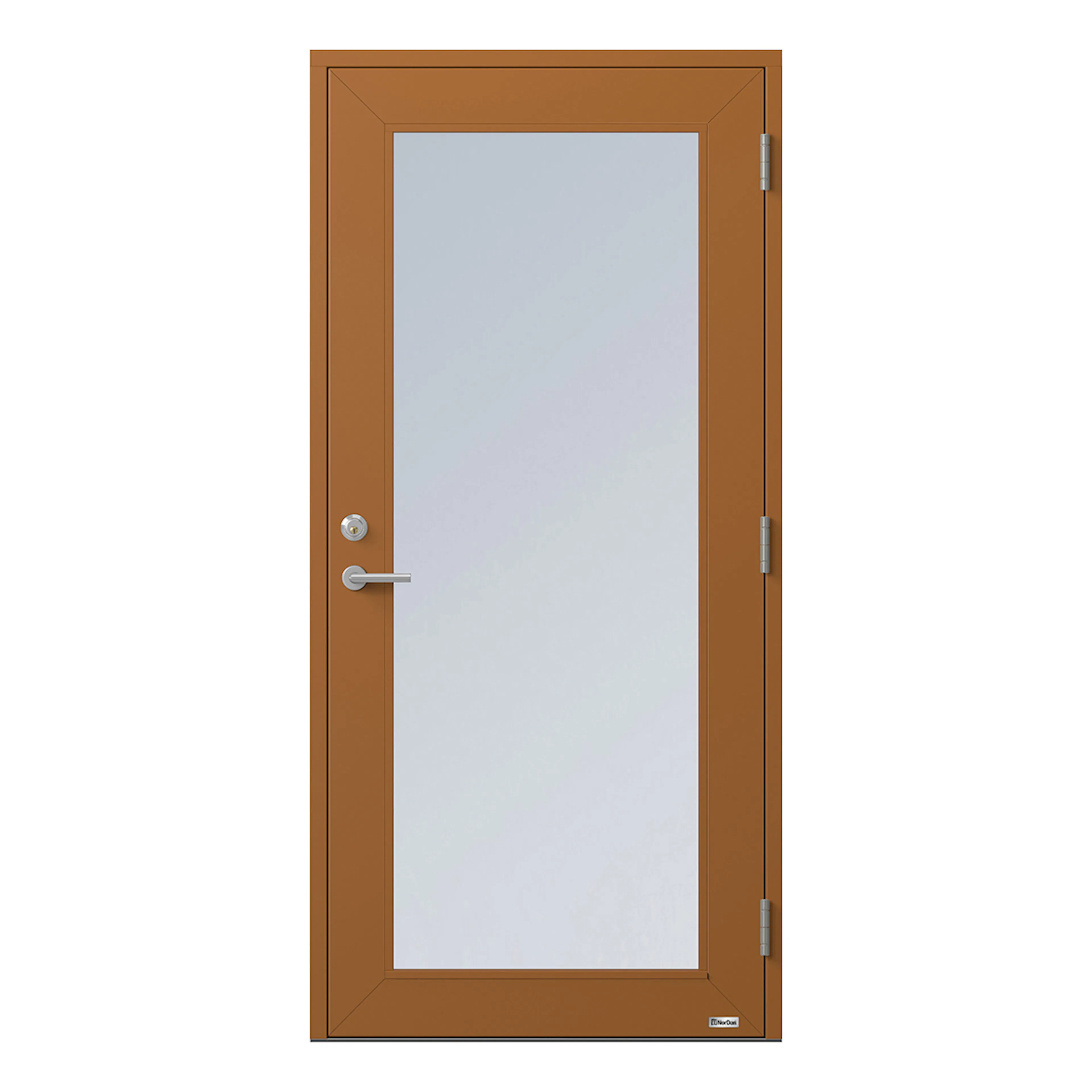 NorDan Bor Ytterdörr Utsikten trä/alu 630G 9x20 H BRUN RAL_8 BxH: 90x200 mm, Höger, RAL_8001, Brun