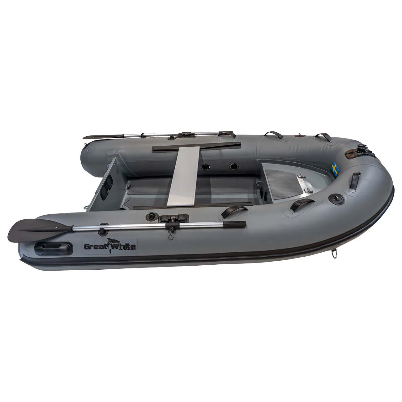 Ribbåt GreatWhite Aluminium 270A Grå, Enkelskrov med förvaring