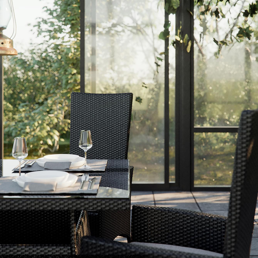 Matgrupp Utomhus Comfort Garden Thor 140 med 6 Jenny Ställbara Utefåtöljer