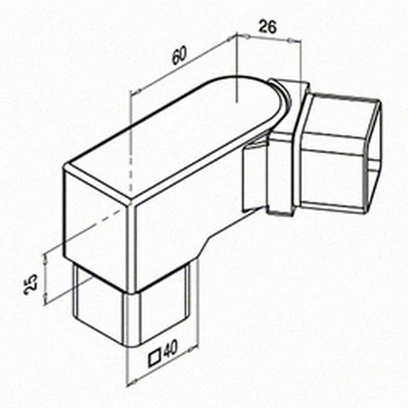 Knä Herrljunga Ledstångsfabrik Vinkel Vänster Inomhus