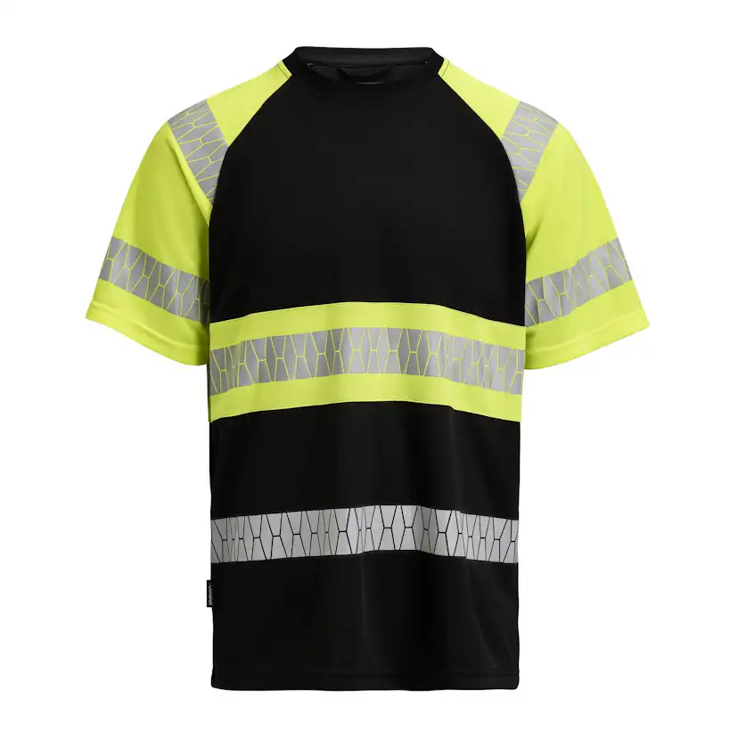 T-shirt Jobman Varsel Svart/Gul V
