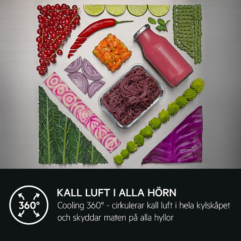 Fristående Kylskåp AEG ORK8M391DL Svart med Cooling 360° och CustomFlex®