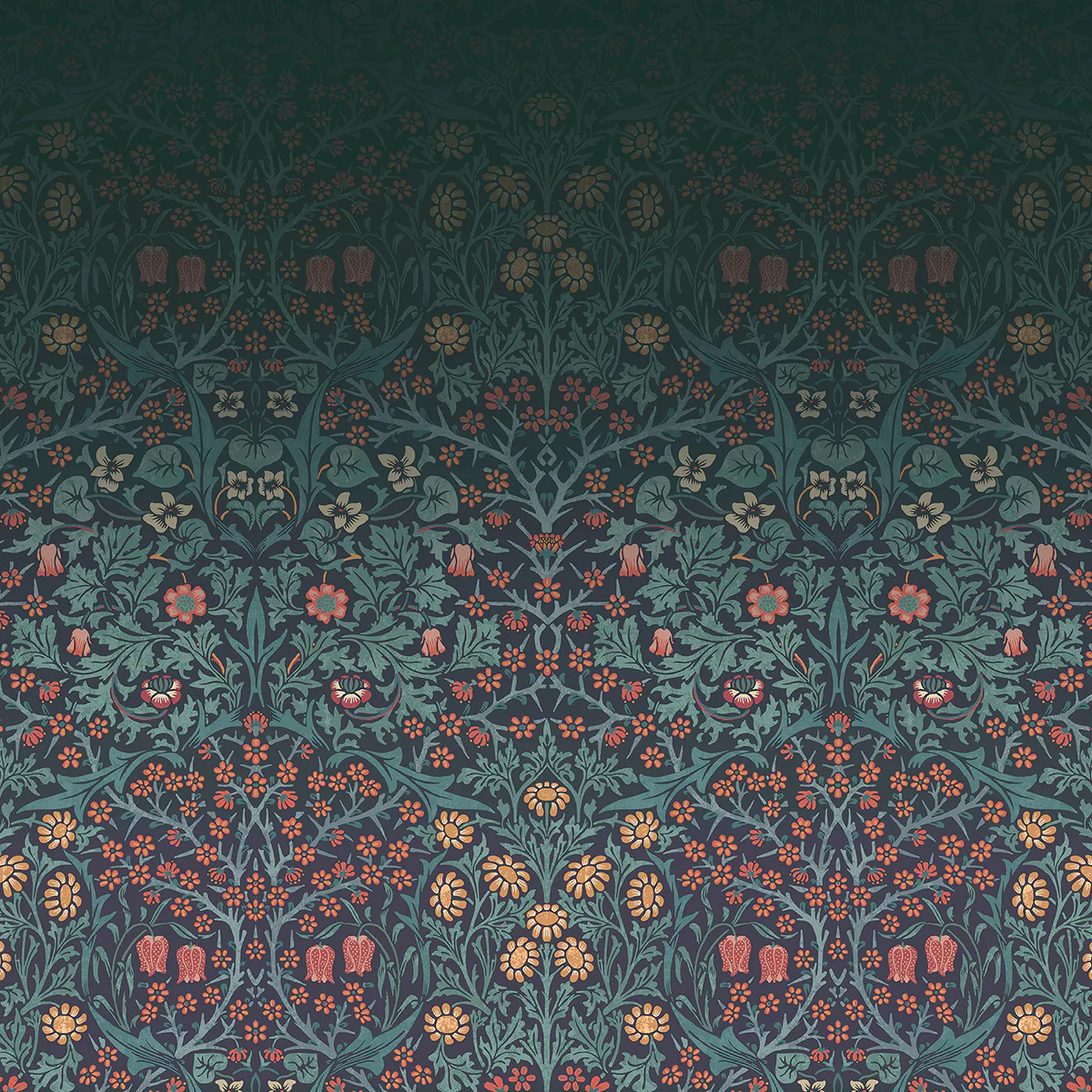 Fototapet William Morris At Home Blackthorn Navy