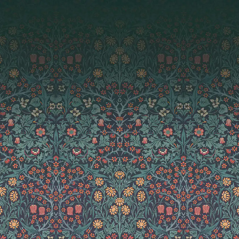 Fototapet William Morris At Home Blackthorn Navy