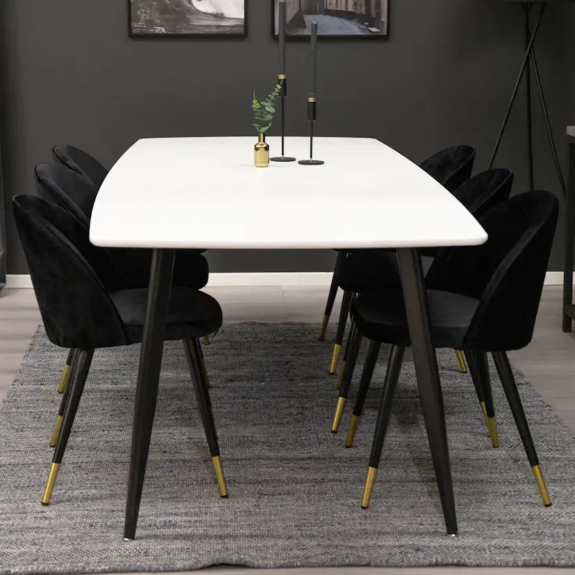 Matgrupp Venture Home Poker med 6 Valentina Stolar Sammet