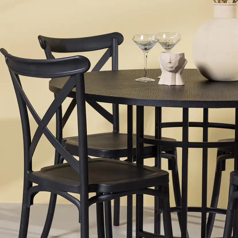 Matgrupp Venture Home Copenhagen Ø 115 cm med 4 Crosett Stolar