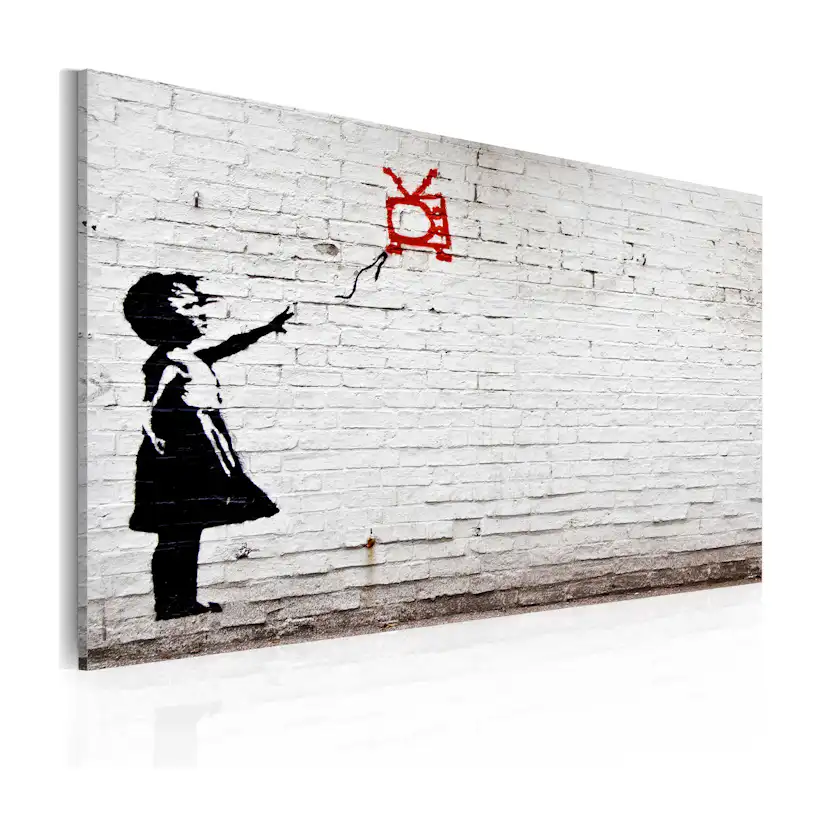 Tavla Arkiio Girl With TV Banksy 60x40
