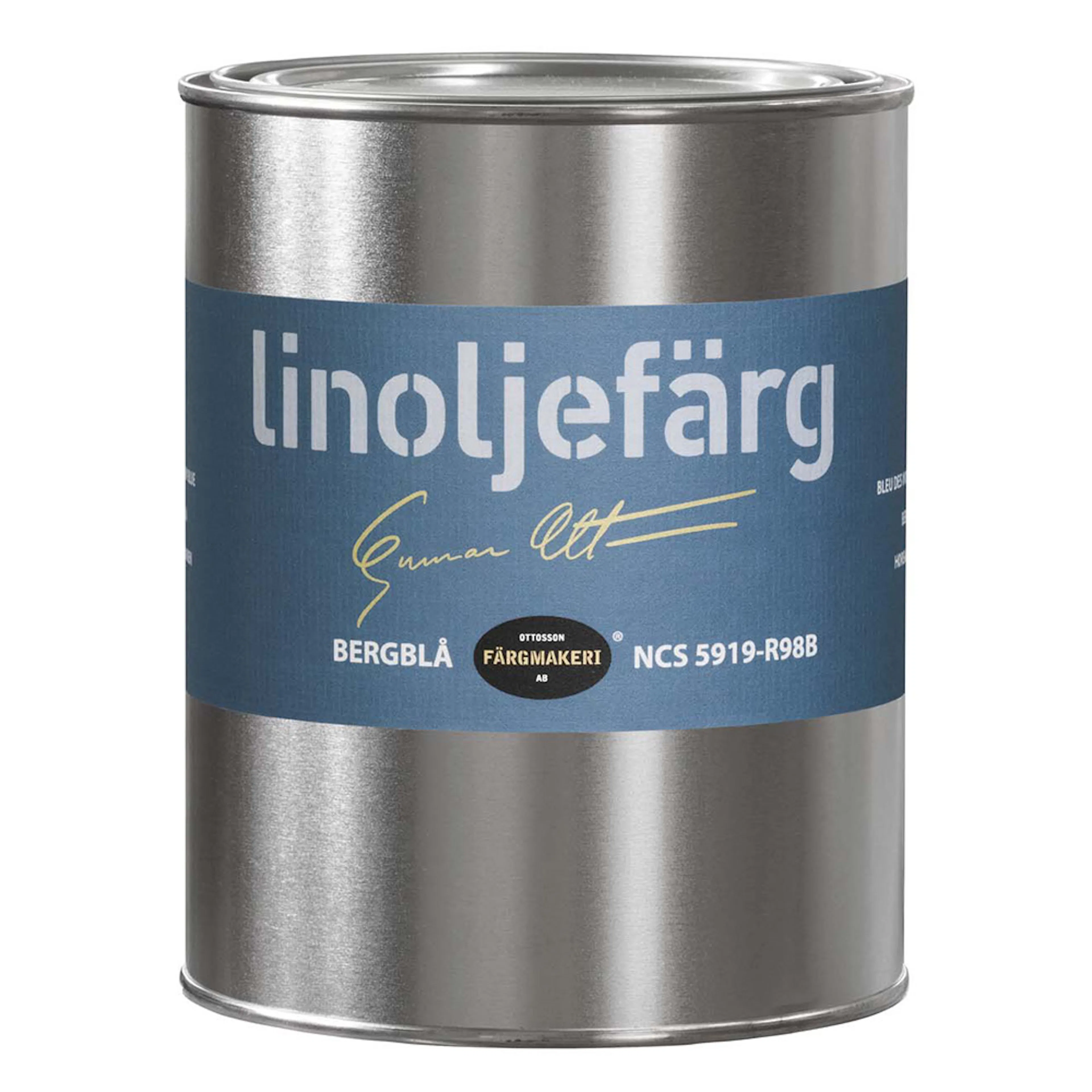 LINOLJEFÄRG BERGBLÅ 1L Burk storlek: 1 Liter
